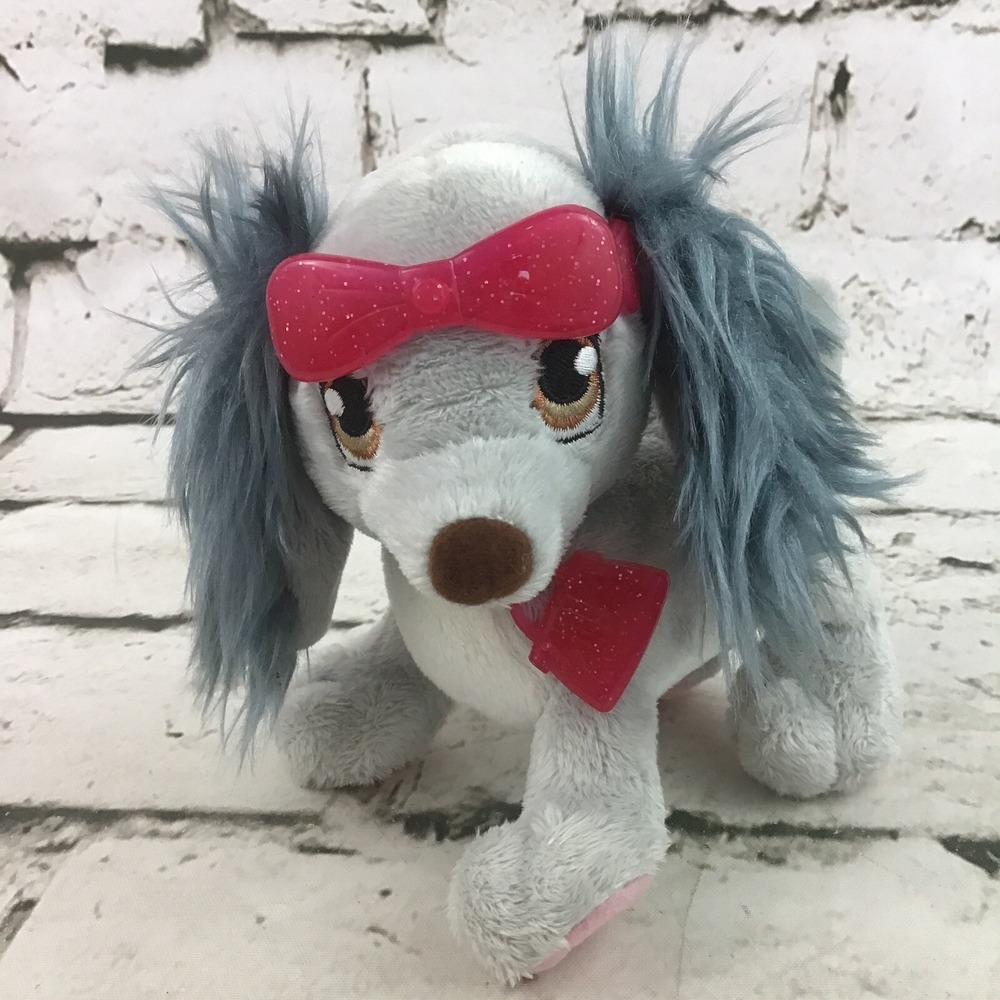 Barbie Puppy Dog Plush Gray Cocker Spaniel Stuffed Animal Soft Toy Mattel 2009